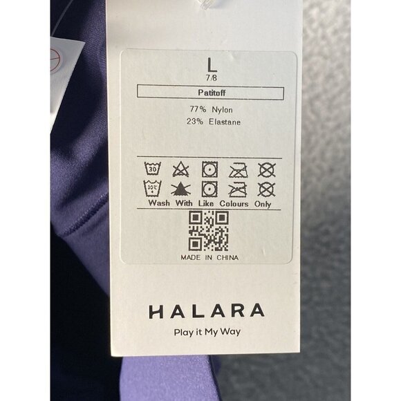 HALARA Woman's Pet Hair Resistant Crossover Pocket Plain Leggings Eclipse SZ L - Picture 5 of 6